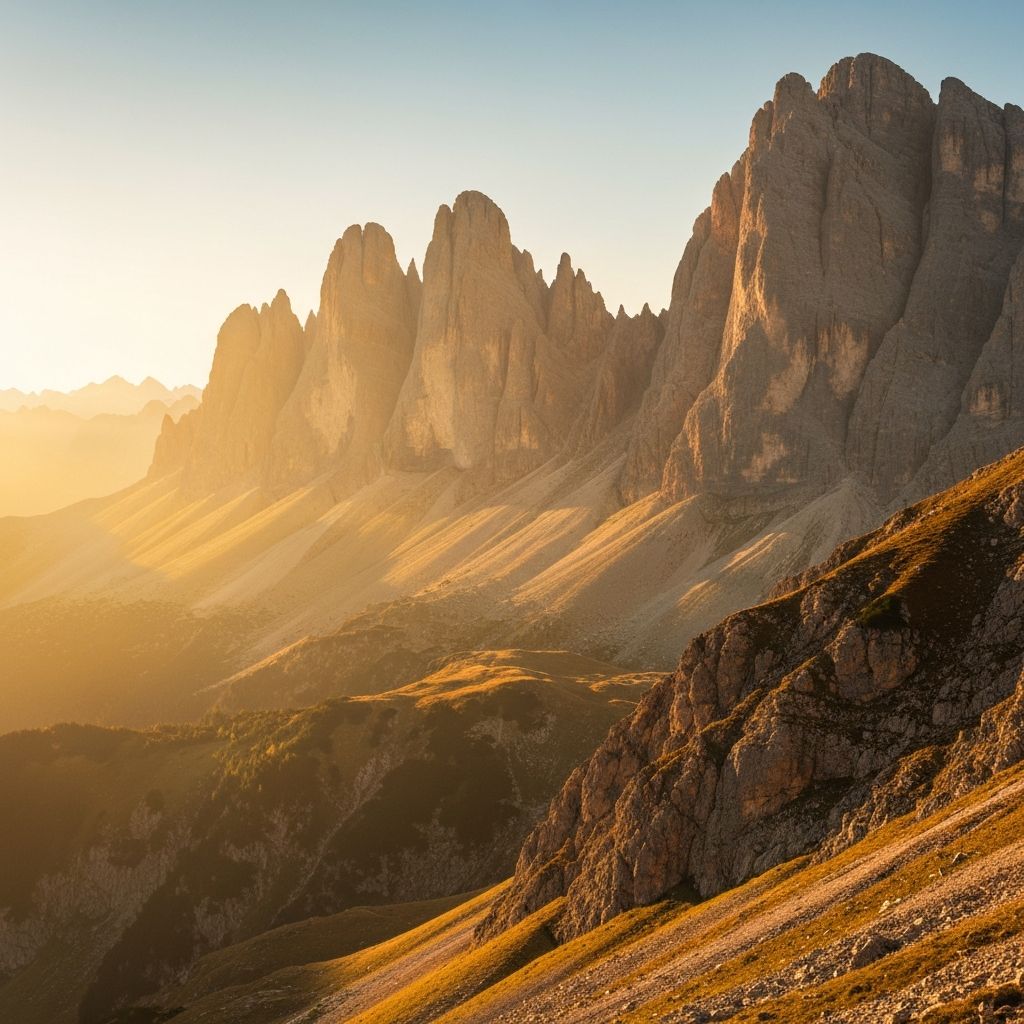 Goldenes Licht auf Felsen